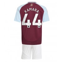 Maglia Calcio Aston Villa Boubacar Kamara #44 Prima Divisa Bambino 2024-25 Manica Corta (+ pantaloncini)